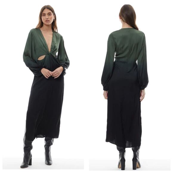 Young Fabulous and Broke Hadi Midi Dress Medium Dark Ombre Cut Out Bohemian - Picture 1 of 14